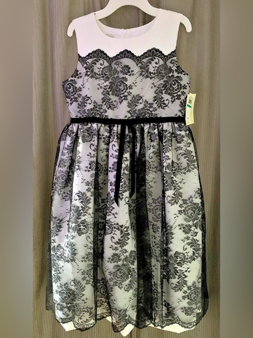 Girls Floral Lace Formal Dress